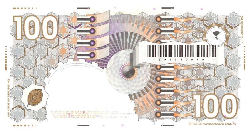 Nederland. 100 gulden. Bankbiljet. Type 1982. Steenuil - UNC.