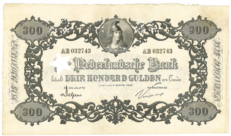 Nederland. 300 gulden. Bankbiljet. Type 1860. - Very Fine.