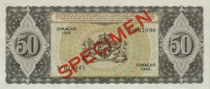 Curaçao. 50 gulden. Banknote. Type 1948. - UNC.