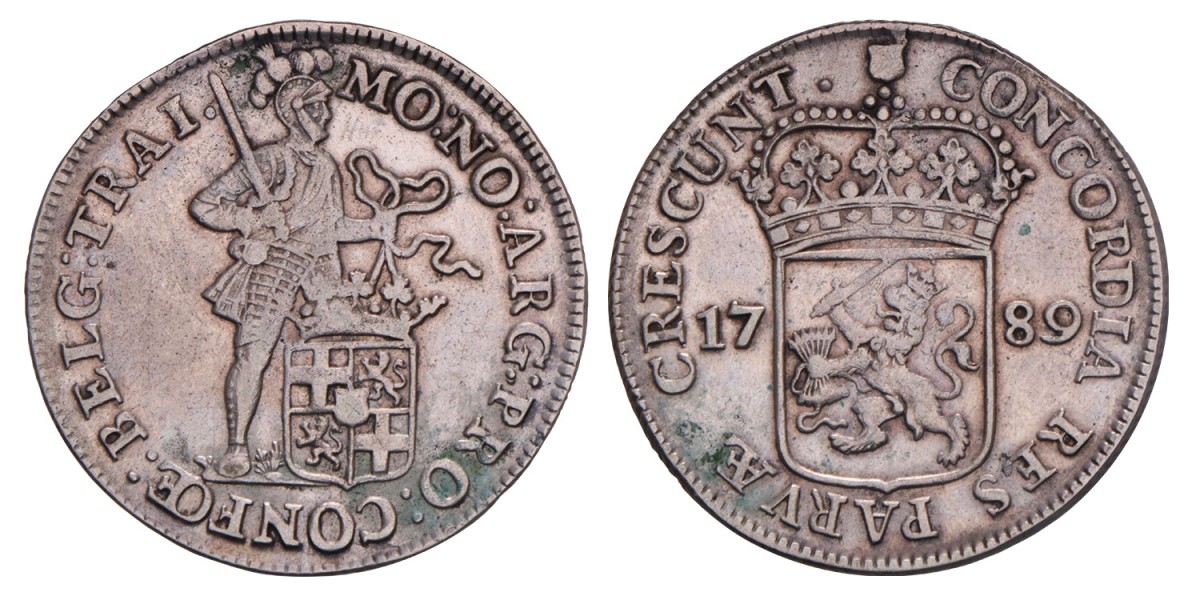 Zilveren dukaat Utrecht 1789. Zeer Fraai / Prachtig.