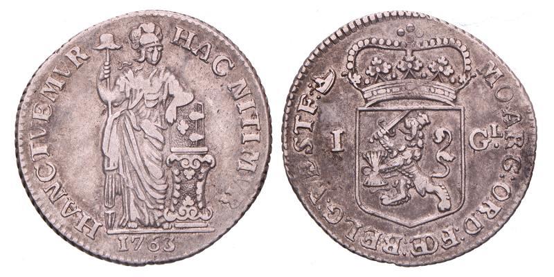 1 Gulden West-Friesland 1763. Fraai / Zeer Fraai.