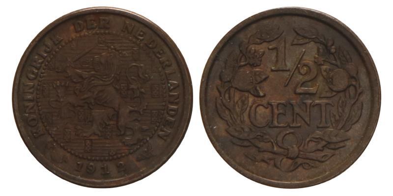½ Cent Wilhelmina 1912. FDC.