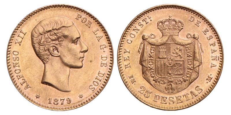 Spain. Alfonso XII. 25 Pesetas. 1879 (79).