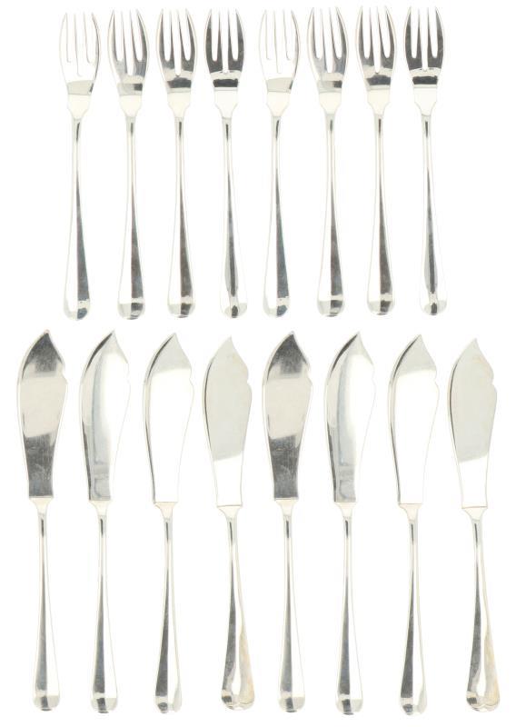 (16) Delige set Visbestek zilver.