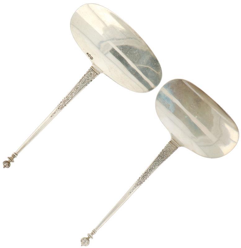 (2) Kroketschep zilver.