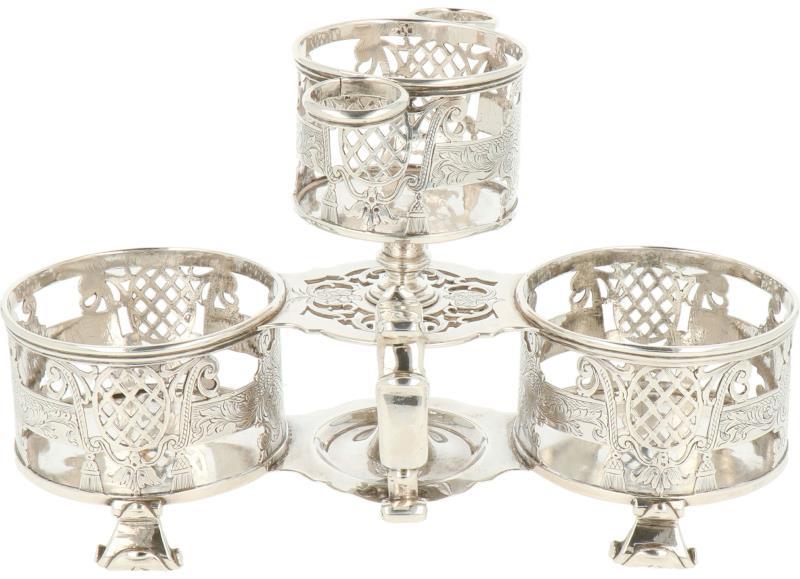 Cruet stand Cornelis van Lommen (1725-1758) zilver.