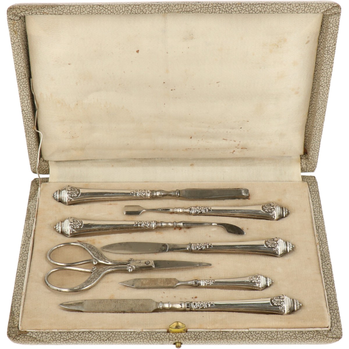 Manicure set zilver.