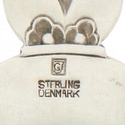 Georg Jensen suikerlepel model : 171 Cactus zilver.