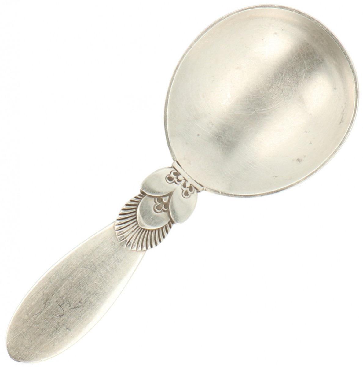 Georg Jensen suikerlepel model : 171 Cactus zilver.