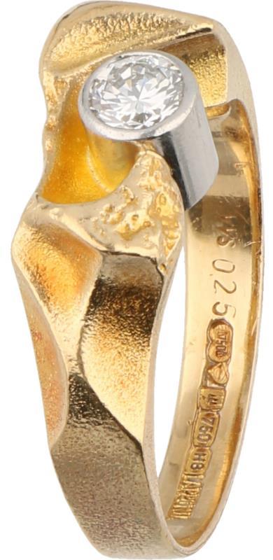 Lapponia ring geelgoud, ca. 0.25 ct. diamant - 18 kt.