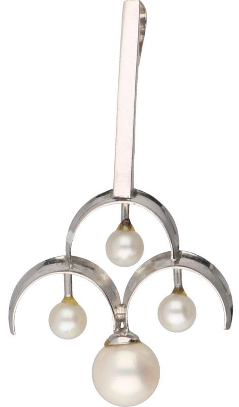 Alton Zweden hanger witgoud, cultivé parel - 18 kt.