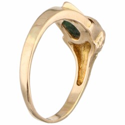 Geelgouden Lapponia design ring, met zoisiet - 14 kt.