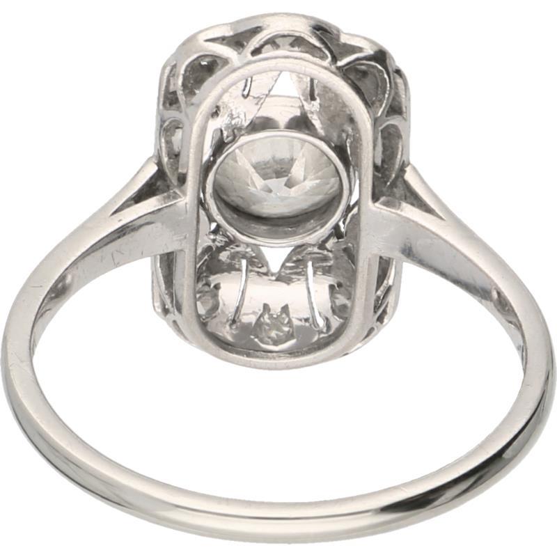 Ring witgoud, ca. 0.55 ct. diamant - 14 kt.