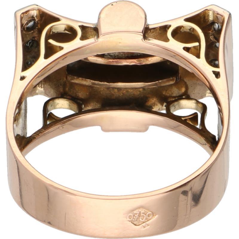 Tankring roségoud, diamant - 18 kt.