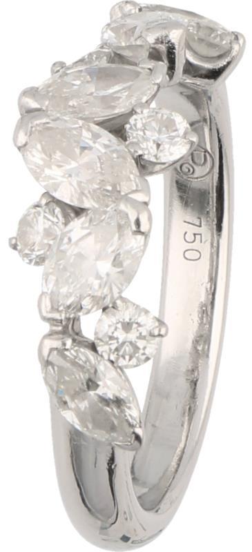 Ring witgoud, ca. 1.55 ct. diamant - 18 kt.
