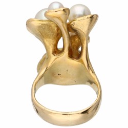 Geelgouden modernistische ring van de Belgische ontwerper Fernand Demaret - 18 kt.