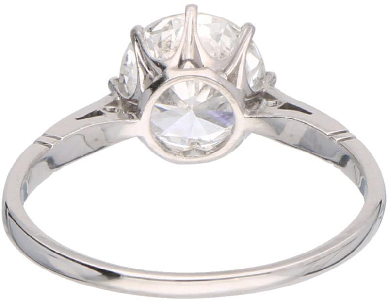 Solitair ring witgoud, ca. 2.00 ct. diamant - 14 kt.
