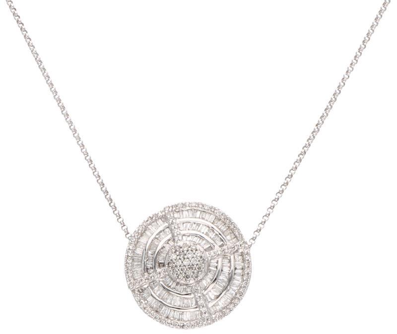 Collier witgoud ca. 1.62 ct. diamant - 18 kt.