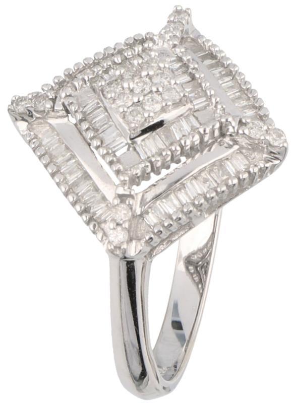 Ring witgoud, ca. 0.69 ct. diamant - 18 kt.