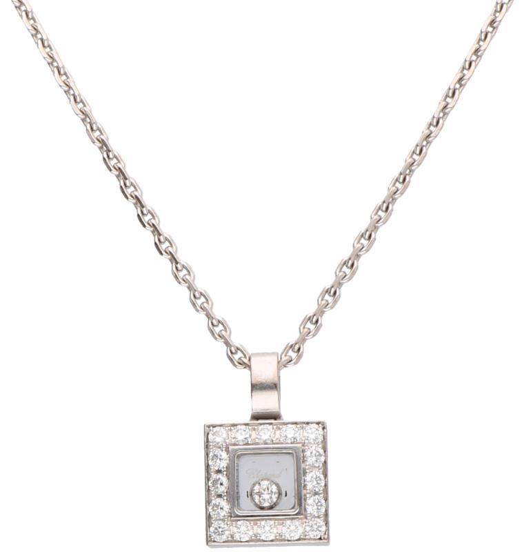 Chopard Happy Diamonds collier witgoud, ca. 0.18 ct. diamant - 18 kt.