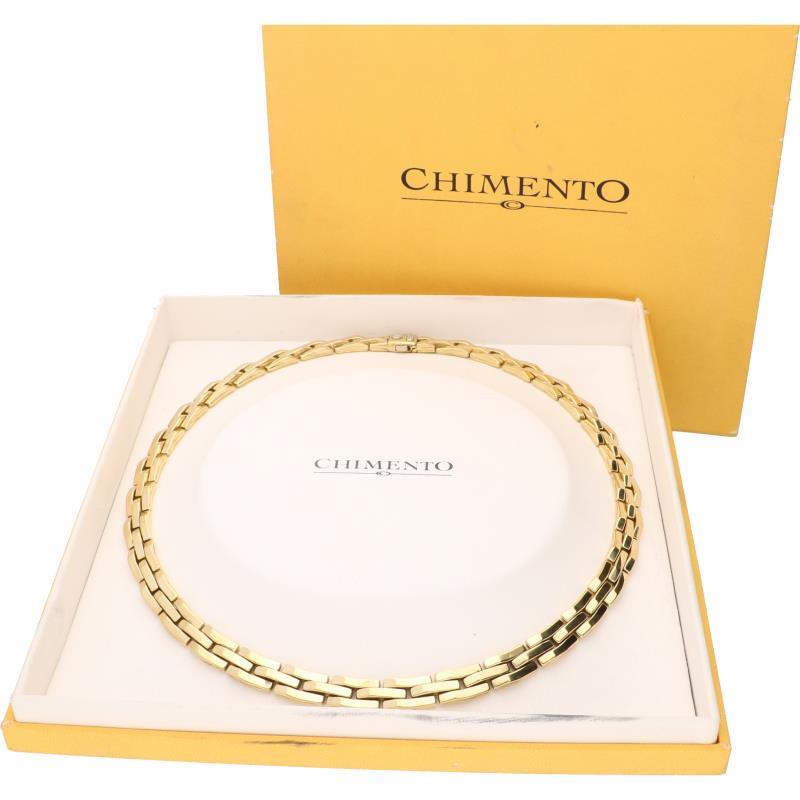 Chimento collier bicolor goud, ca. 0.02 ct. diamant - 18 kt.