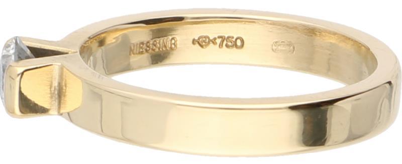 Niessing solitair ring geelgoud, ca. 0.32 ct. diamant - 18 kt.