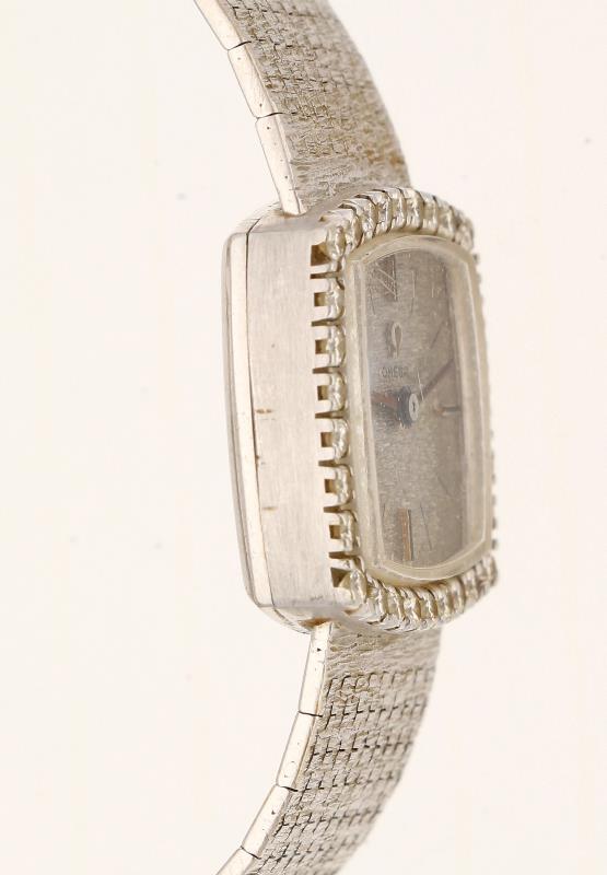 Omega vintage witgoud diamant - Dameshorloge - Handopwindbaar - Ca. 1960.