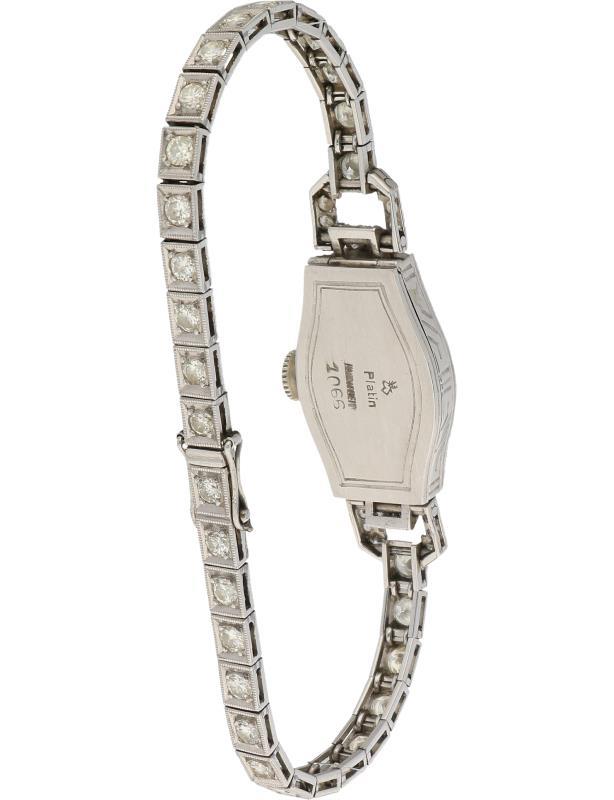 Zenith Art Deco - ca. 3.42 ct. diamant - Dameshorloge - Handopwindbaar.