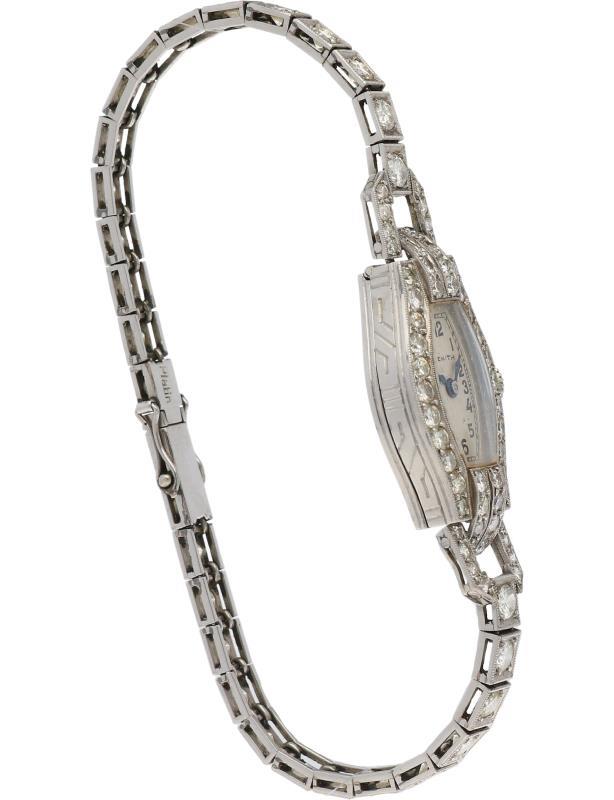 Zenith Art Deco - ca. 3.42 ct. diamant - Dameshorloge - Handopwindbaar.