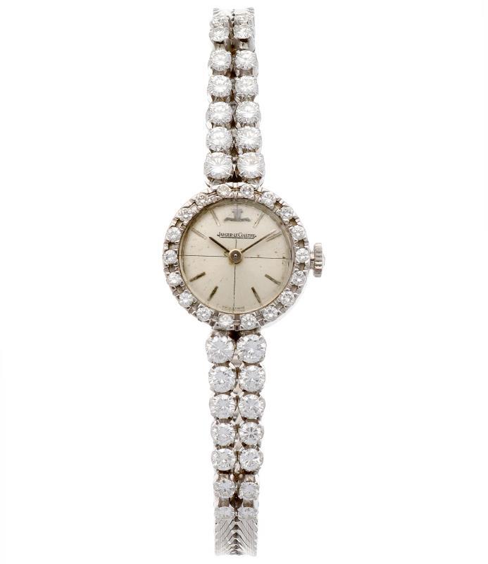 Jaeger-Lecoultre witgoud diamant - Dameshorloge - Handopwindbaar - Ca. 1960.