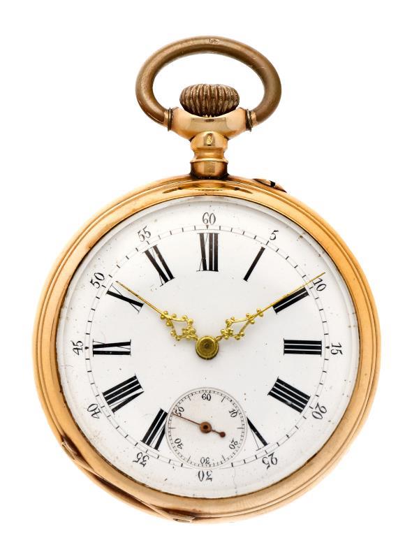 Zakhorloge goud - Herenzakhorloge - Handopwindbaar - Ca. 1900.