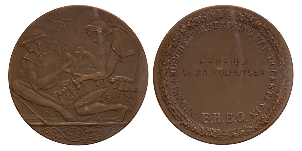 1951. Nederland. Erepenning EHBO Nederlandse vereniging van docenten.