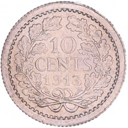 10 Cent Wilhelmina 1913. FDC.