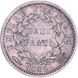 ½ Franc Napoleon 1812. Prachtig +.