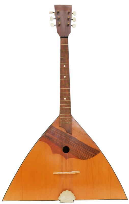 Een houten 6 snarige balalaika. Rusland, eind 20e eeuw.