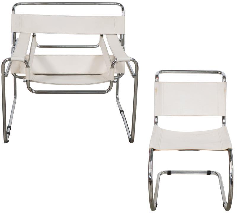 Twee designstoelen. Eind 20e eeuw.