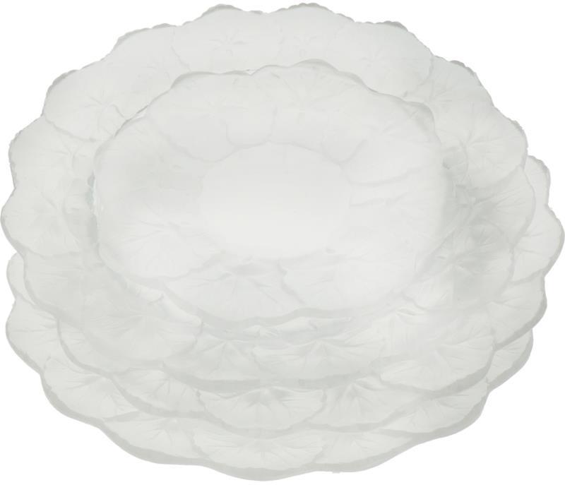 Een lot van vier glazen schalen, gesigneerd Lalique. Frankrijk, 20e eeuw.