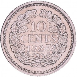 10 Cent Wilhelmina 1925. FDC.