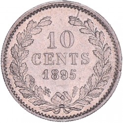 10 Cent Wilhelmina 1895. FDC -.