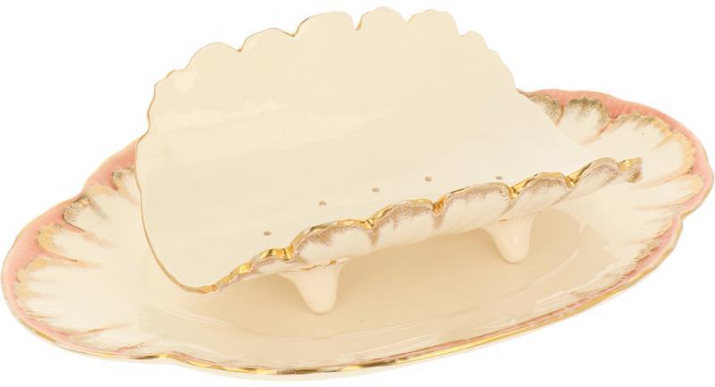 Een aardewerk aspergeschaal met onderschotel, gemerkt Villeroy & Boch. Engeland, 1e helft 20e eeuw.