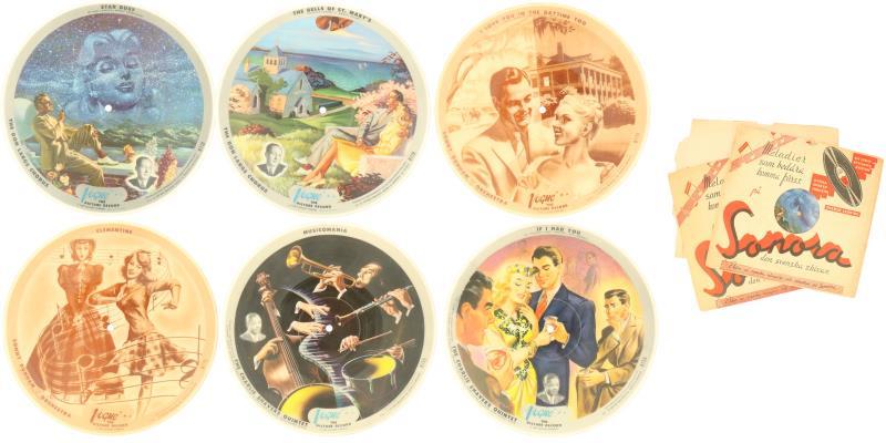 Een lot van drie picturediscs lp's, Vogue. 1e helft 20e eeuw.