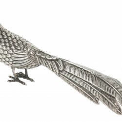 Miniatuur Fazant zilver.
