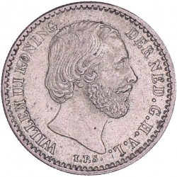 10 Cent Willem III 1880. Prachtig +.