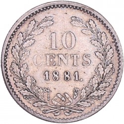10 cent Willem III 1881. Zeer Fraai / Prachtig.