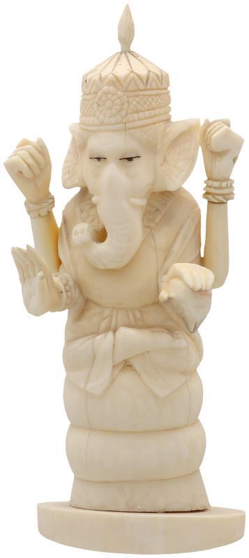 Een ivoren Ganesha. India, 19e eeuw.