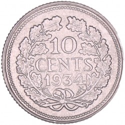 10 Cent Wilhelmina 1934. Prachtig / FDC.
