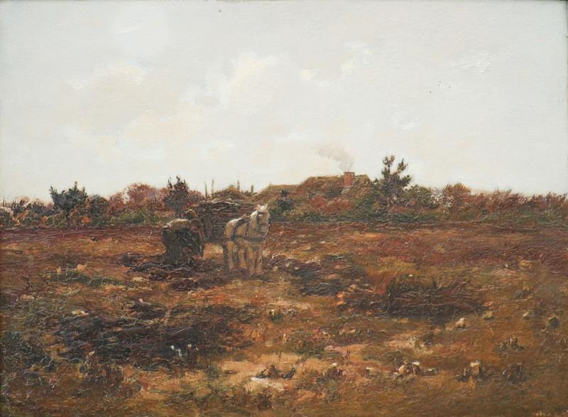 Olieverf op paneel. Cornelis Koppenol (1845 - 1946).