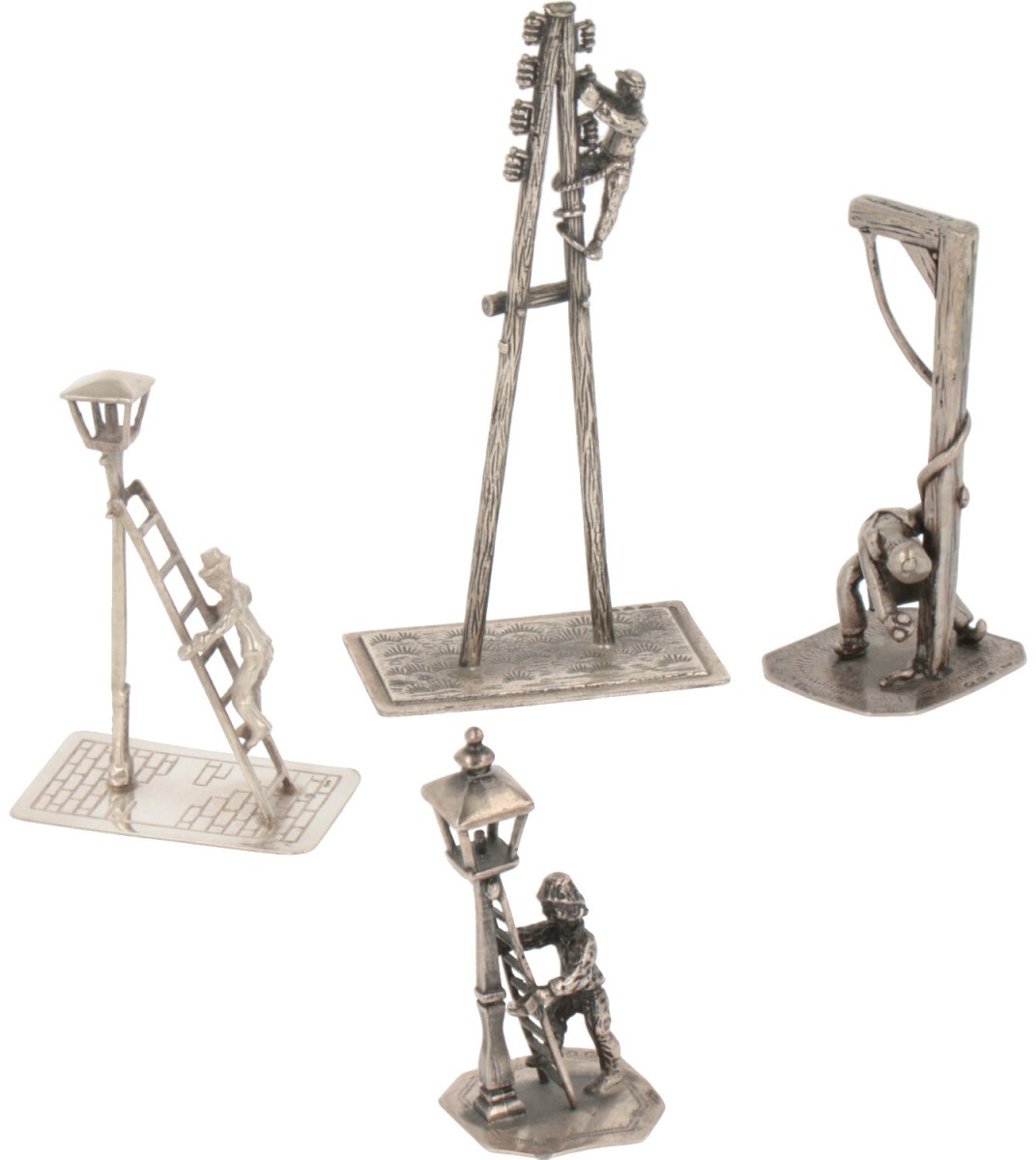 (4) delig lot miniaturen zilver.