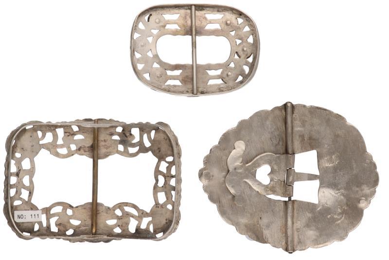 Lot antieke gespen zilver - 835/1000.