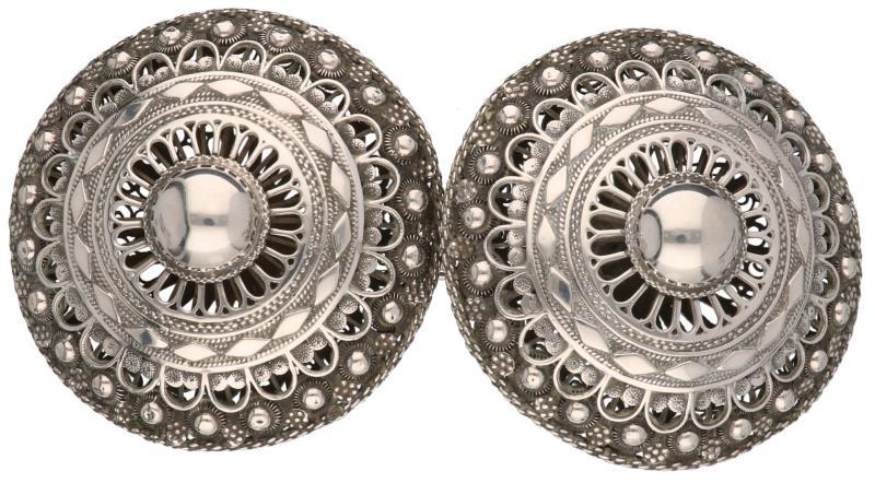 Grote Zeeuwse broeksknopen zilver - 925/1000.